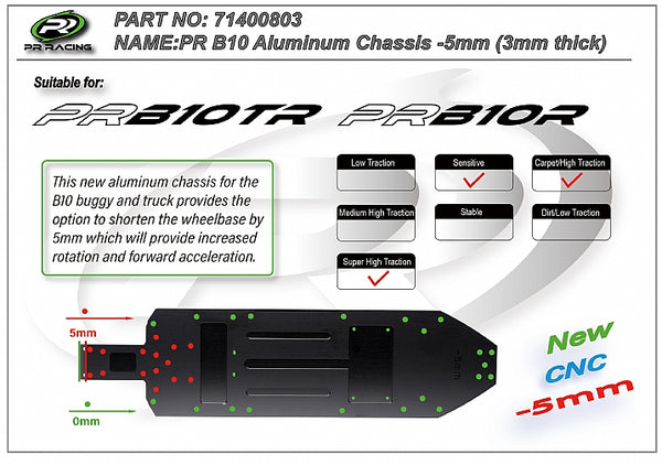 PR B10 Aluminum Chassis -5mm (3mm thick) (1)