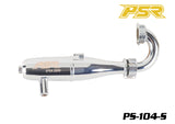 PS-104-S, 1/8 Buggy Exhaust Pipe(EFRA 2202), Silver Plated
