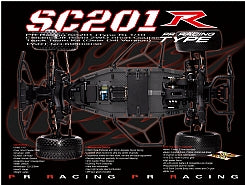 PR Racing SC201 (Type R) 1/10 Electric Off Road 2WD Short Course Truck Team Kit (Gear Diff Version)