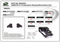PR S1 V4 Aluminium Steering Block (0 mm) (1pr)