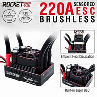 Rocket-RC 1/8 Taurus 220AMP Turbo V2 Sensored ESC with Bluetooth