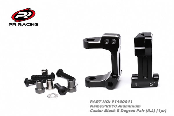 PRB10 Aluminium Caster Block 5 Degree Pair (R.L) (1pr)