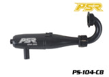 PS-104-CB, 1/8 Buggy Exhaust Pipe(EFRA 2202), Ceramic Black