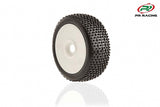2026-Soft Tyres with white wheels and "BLUE" Insert  Closed Cell *2pcs  (30 Degree)