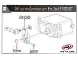 PR RACING 25T servo aluminum arm For 2wd S1-SC-ST (1)